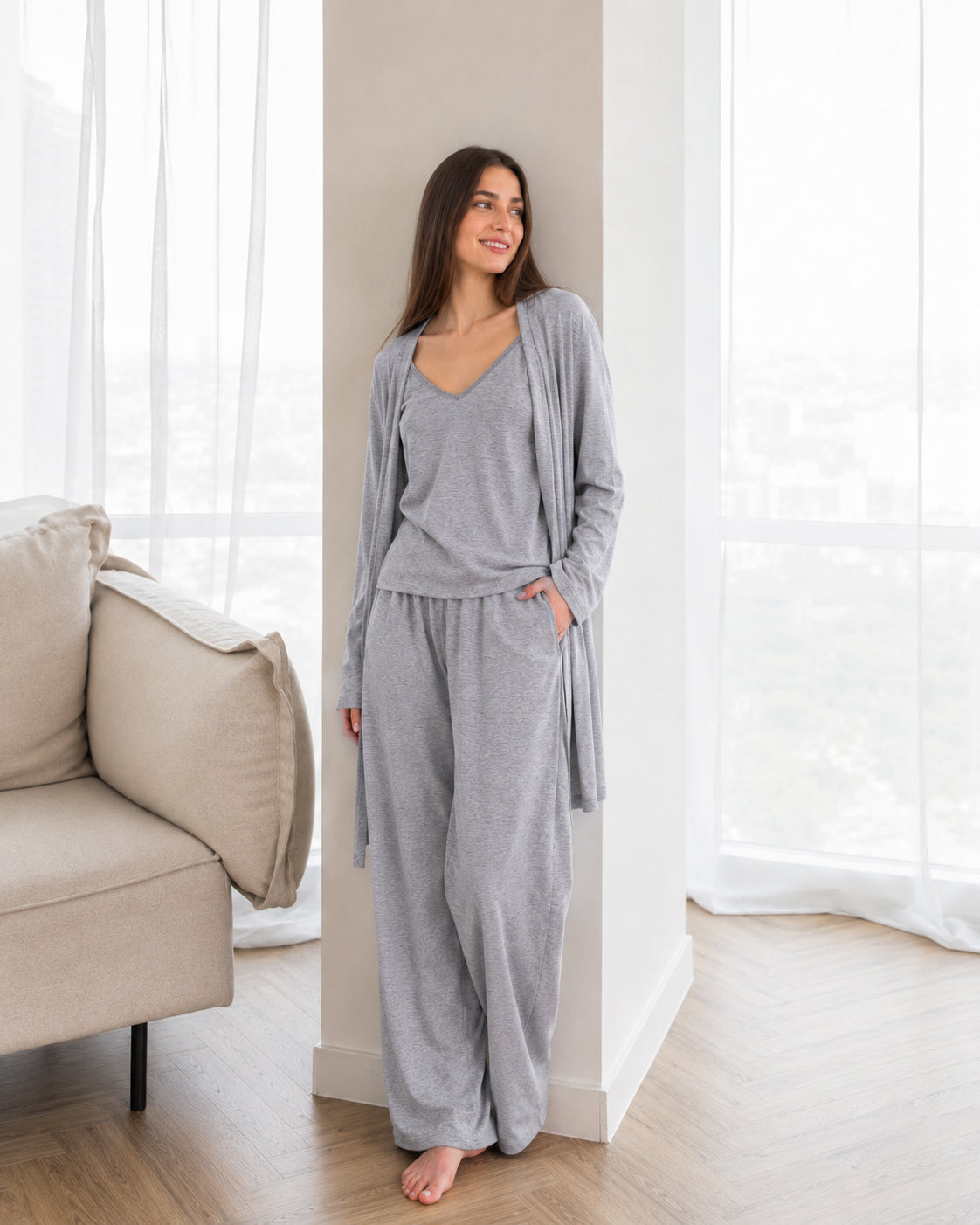 Hs 106- Cotton Pajama Set – 4 Pieces