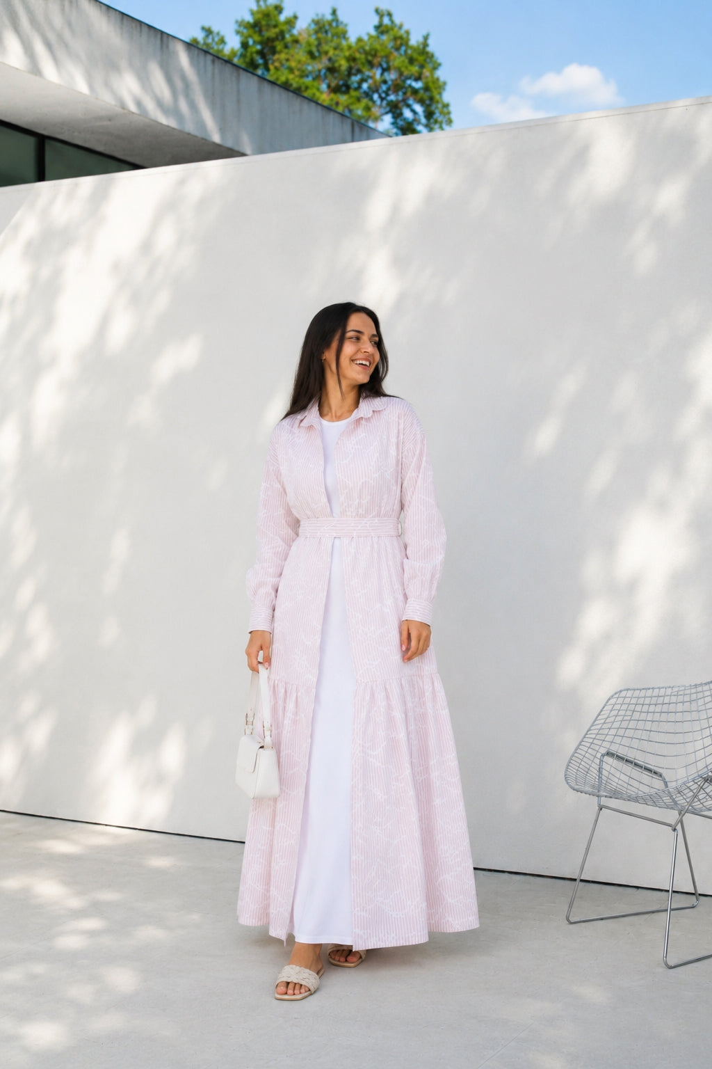 Soft Tide Dress with Belt