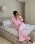 Hs 108-Soft Touch Long Sleeve Pajama Set