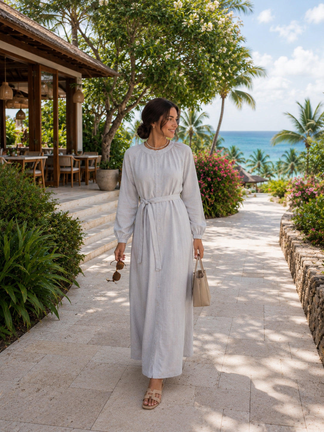 Modest Belted Dress
