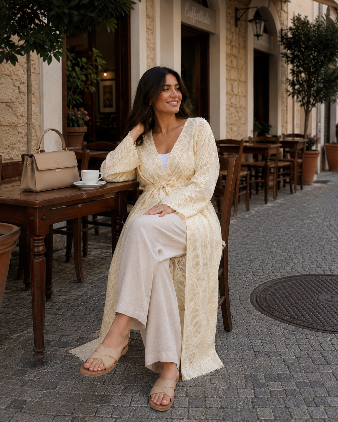5046-Long Kimono with Belt