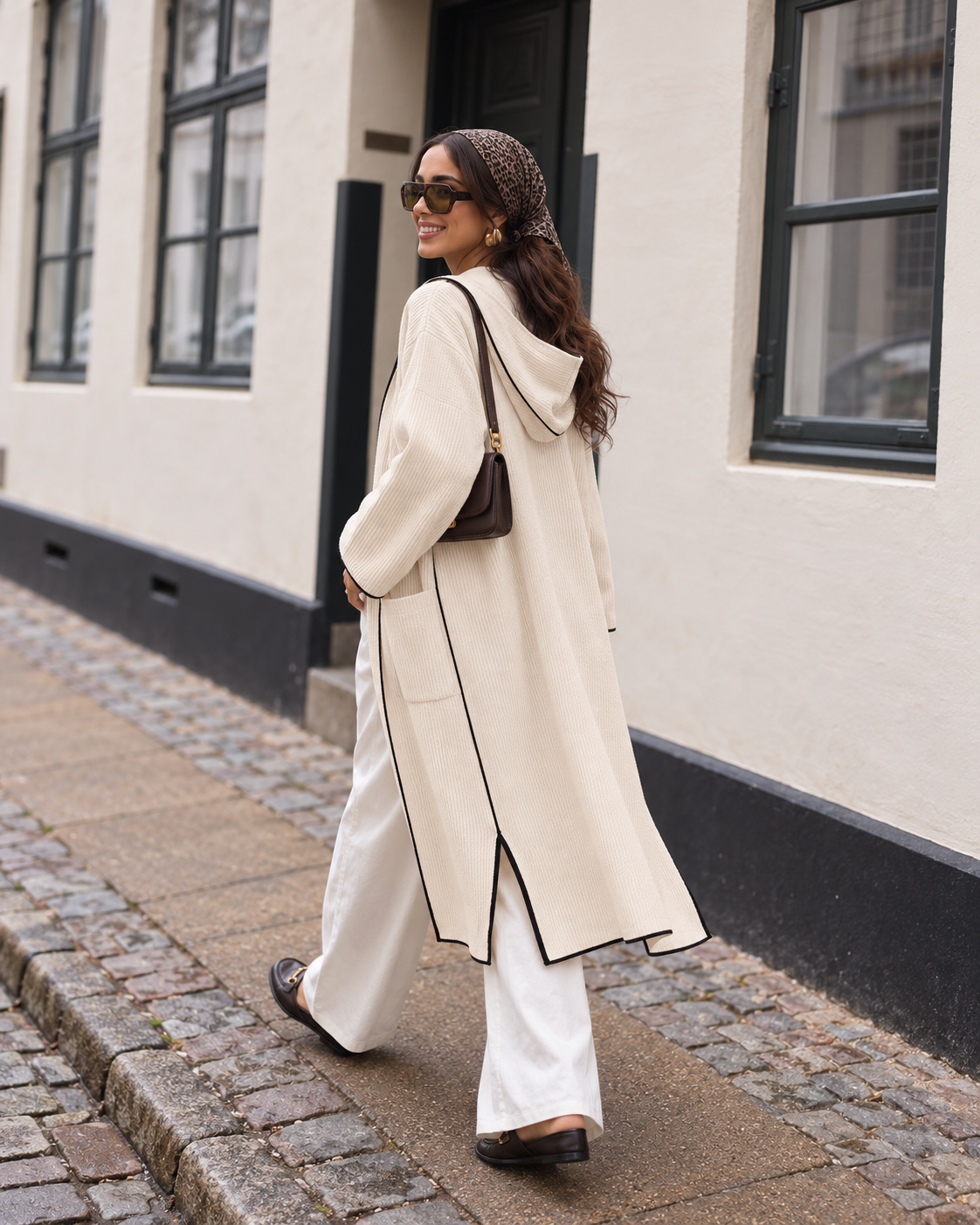 Soft Knit Long Hoodie Cardigan
