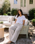 HS 111- Strip Pants WIth basic Shirt