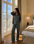 HS 116-Basic Stain Set Pajama with Buttons