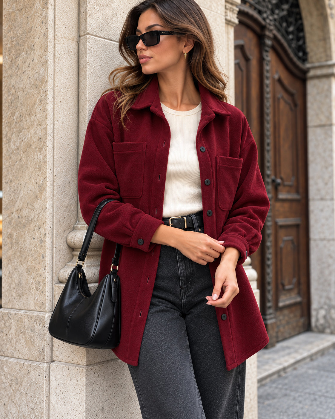 Relaxed Fit Shirt Jacket