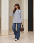 Embroidered Longline T-Shirt