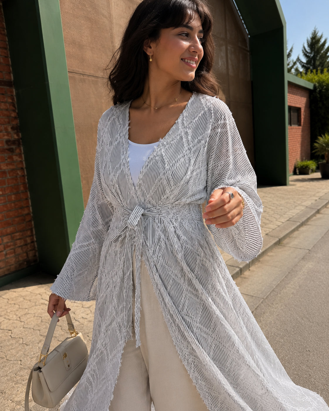 5046-Long Kimono with Belt
