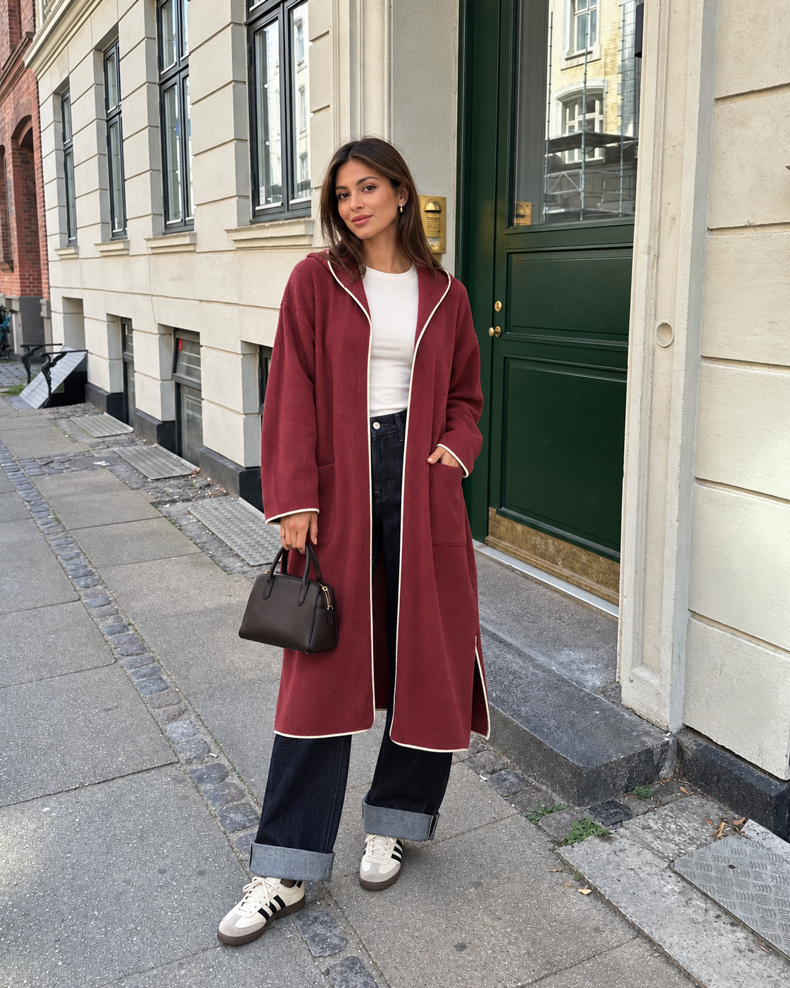 Soft Knit Long Hoodie Cardigan