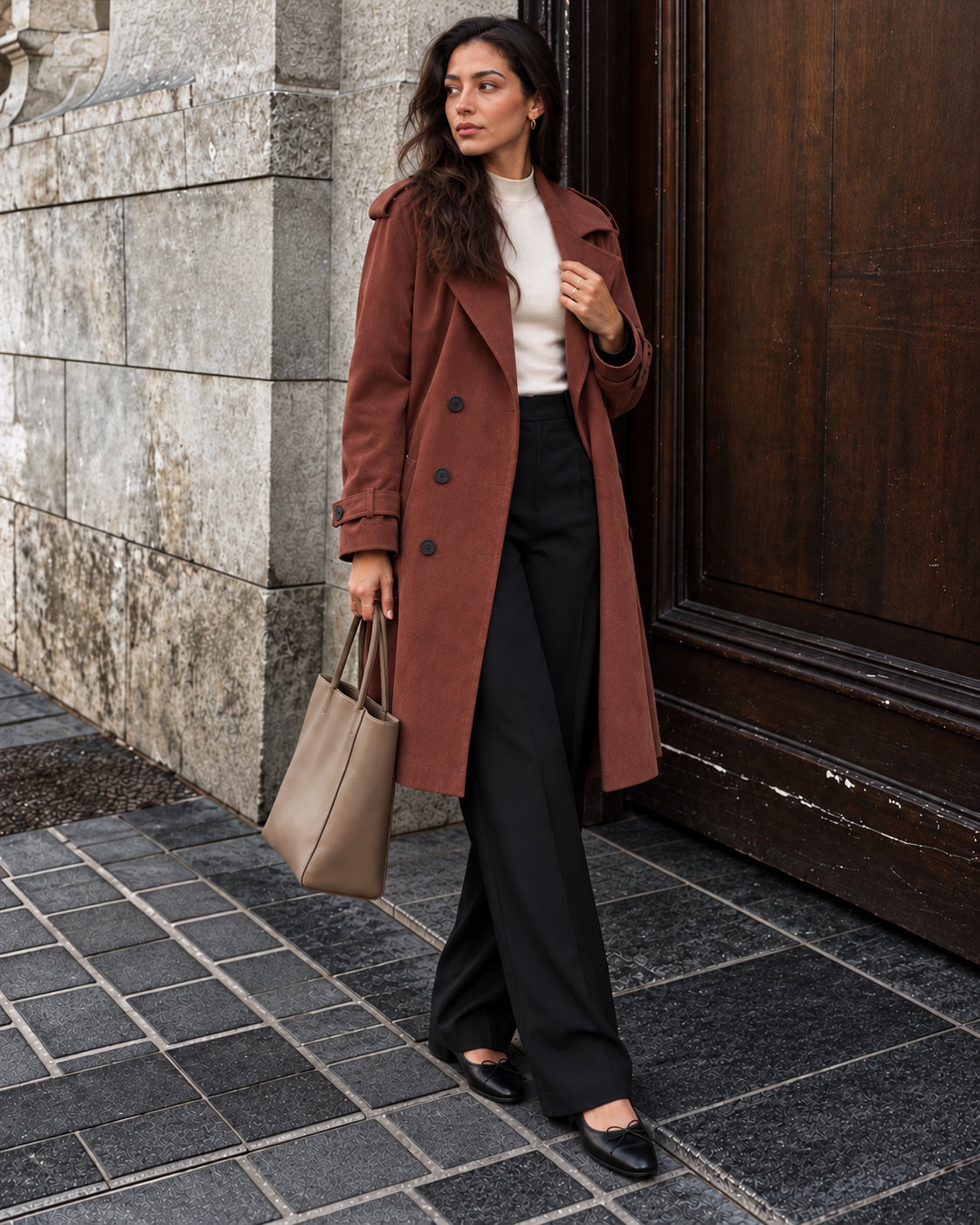Classic Double-Breasted Coat