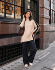 High Neck Stripe Top