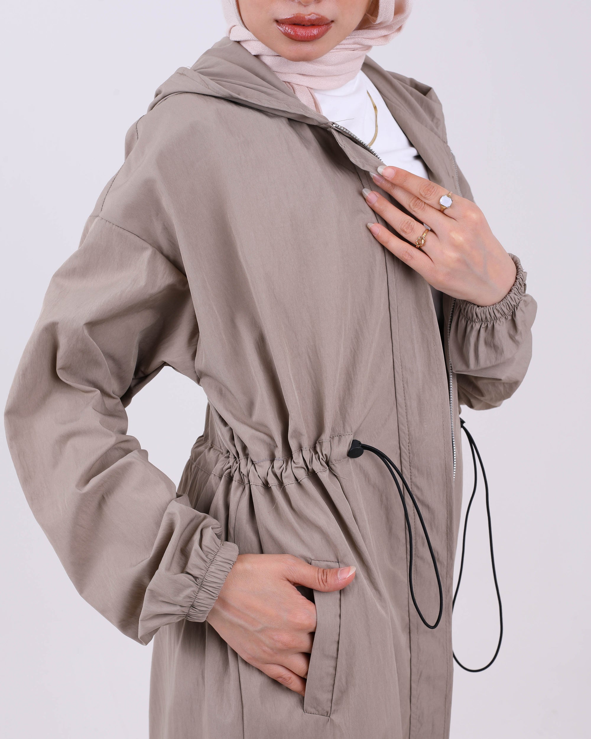 Abaya With Elastic Belt