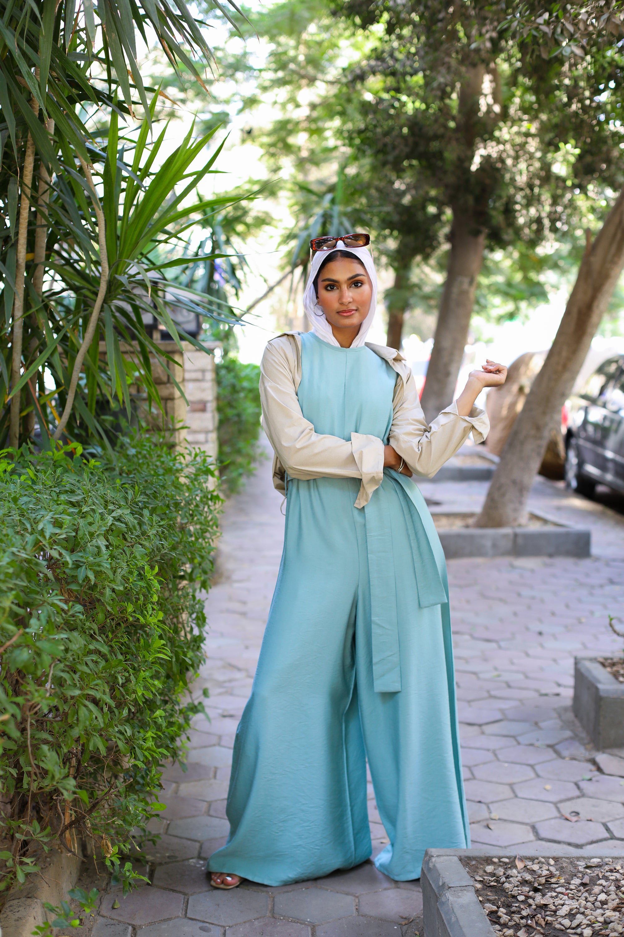 Linen Sleeveless Jumpsuit