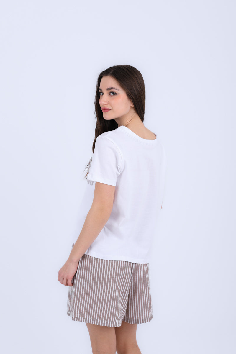 HS 104- Stripe Short Comfort Pajama Set