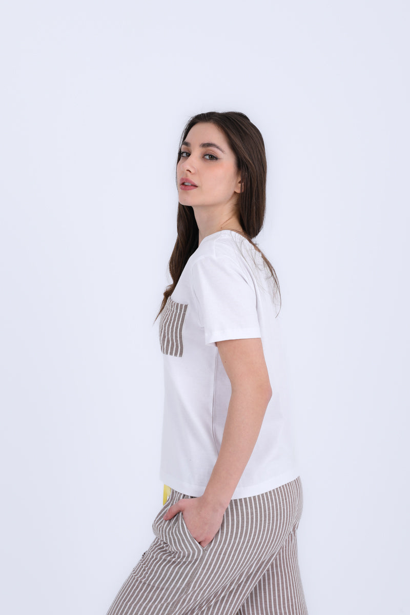 HS 103- Stripe Pants Comfort Pajama Set