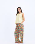 HS 107- Flowery Soft  Pants with Top