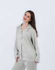 Hs 108-Soft Touch Long Sleeve Pajama Set