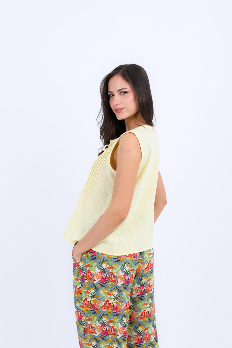 HS 107- Flowery Soft  Pants with Top