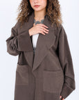 Long Blazer With Two Pockets