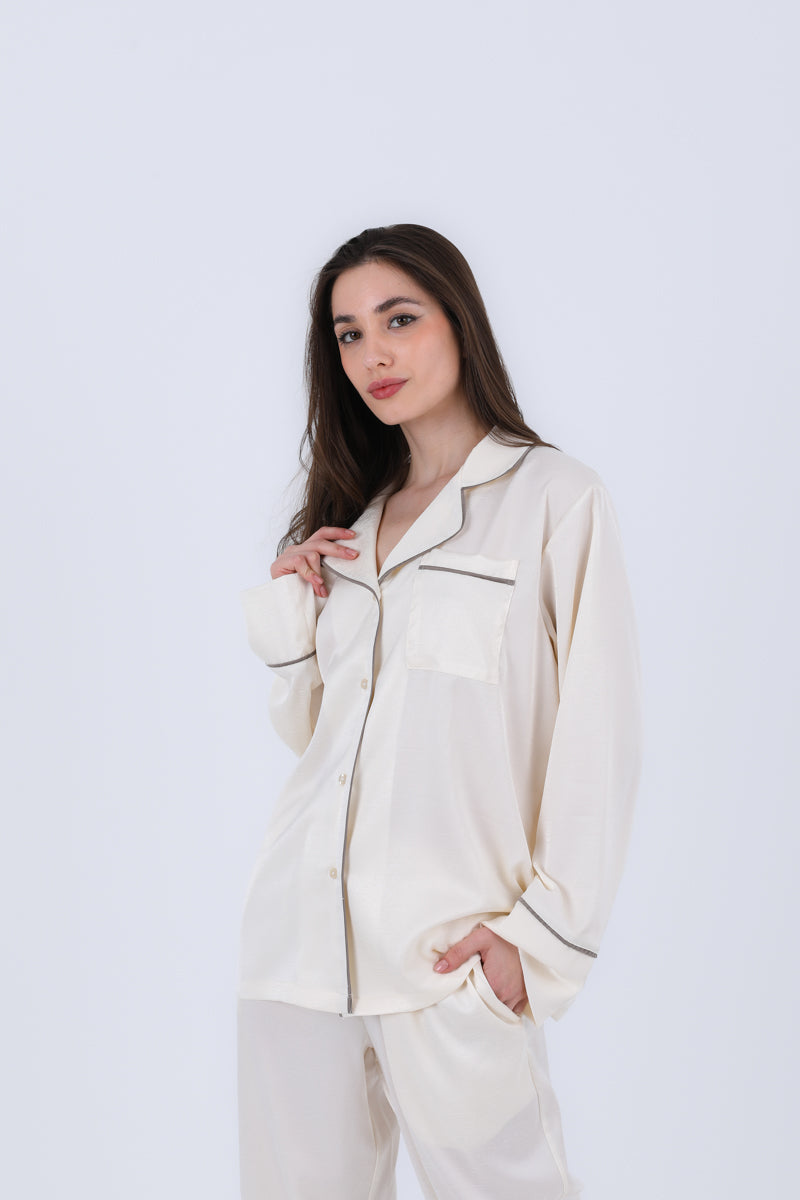 Hs 108-Soft Touch Long Sleeve Pajama Set