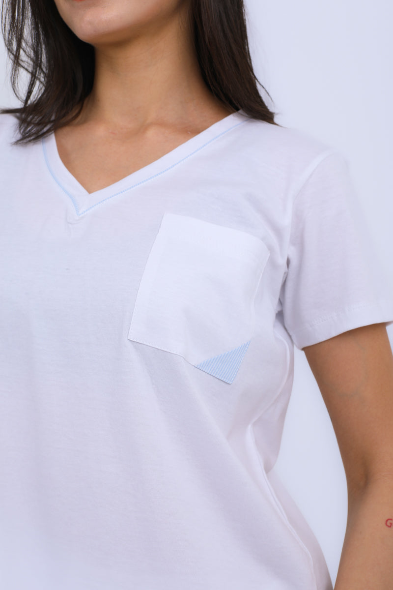 HS 111- Strip Pants WIth basic Shirt