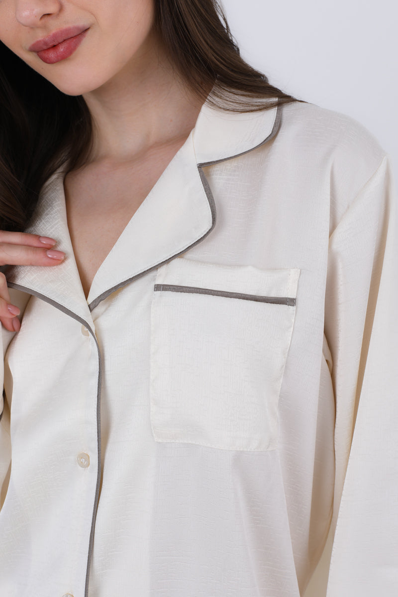 Hs 108-Soft Touch Long Sleeve Pajama Set