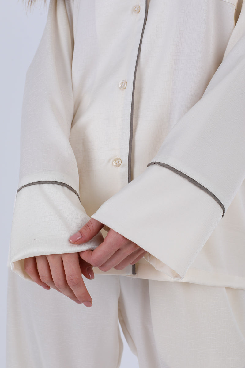 Hs 108-Soft Touch Long Sleeve Pajama Set