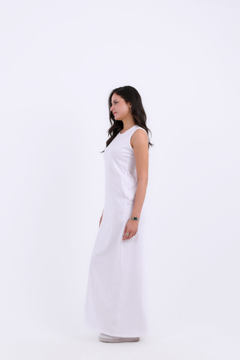 Sleeveless Cotton Basic Dress