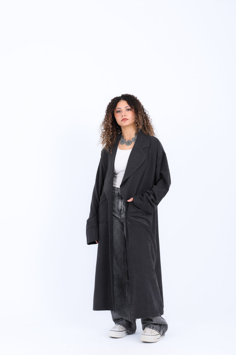 Long Blazer With Two Pockets