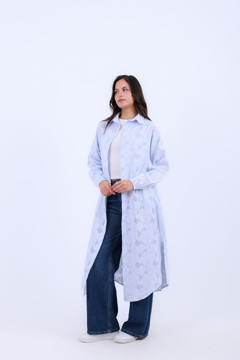Cloud Bloom Shirt Dress