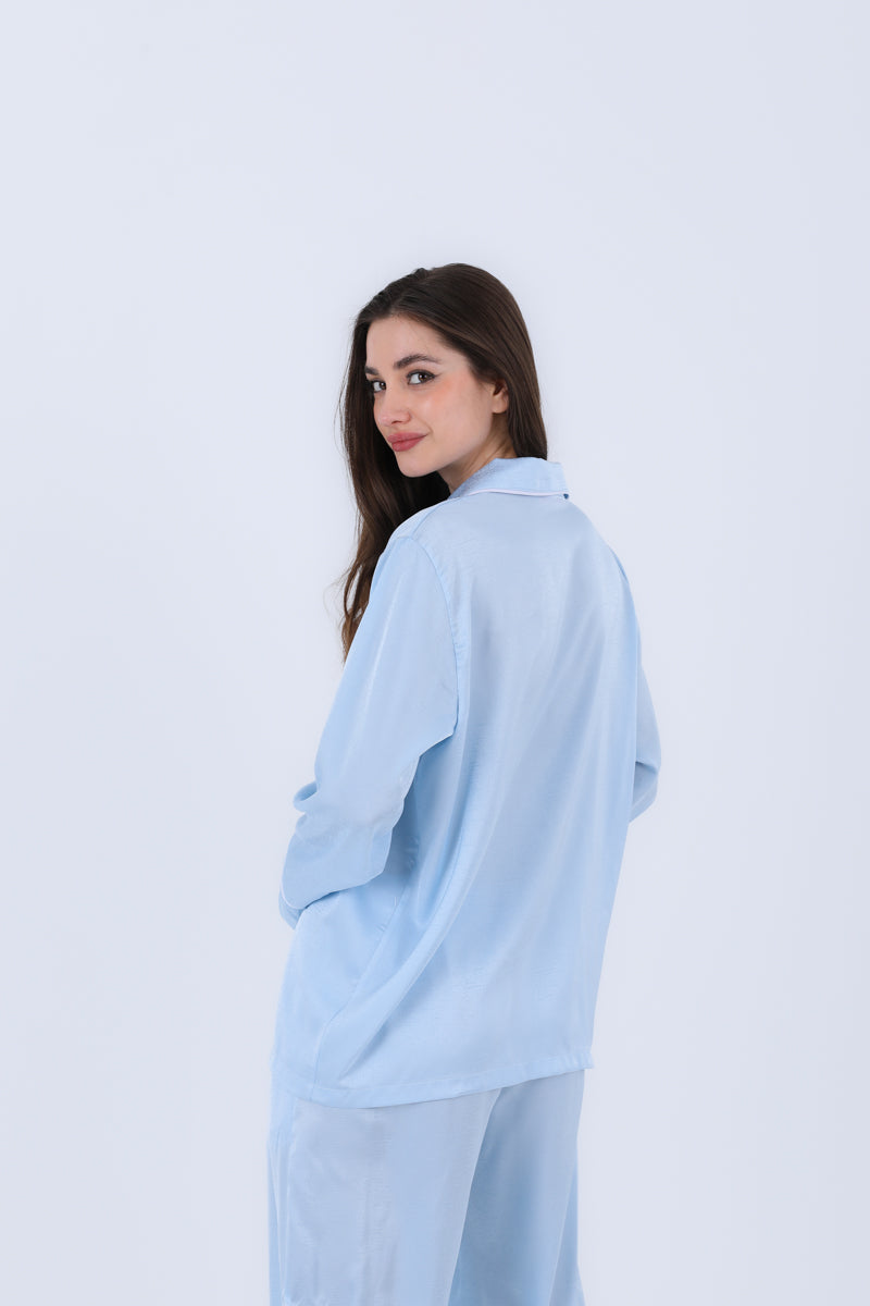 Hs 108-Soft Touch Long Sleeve Pajama Set