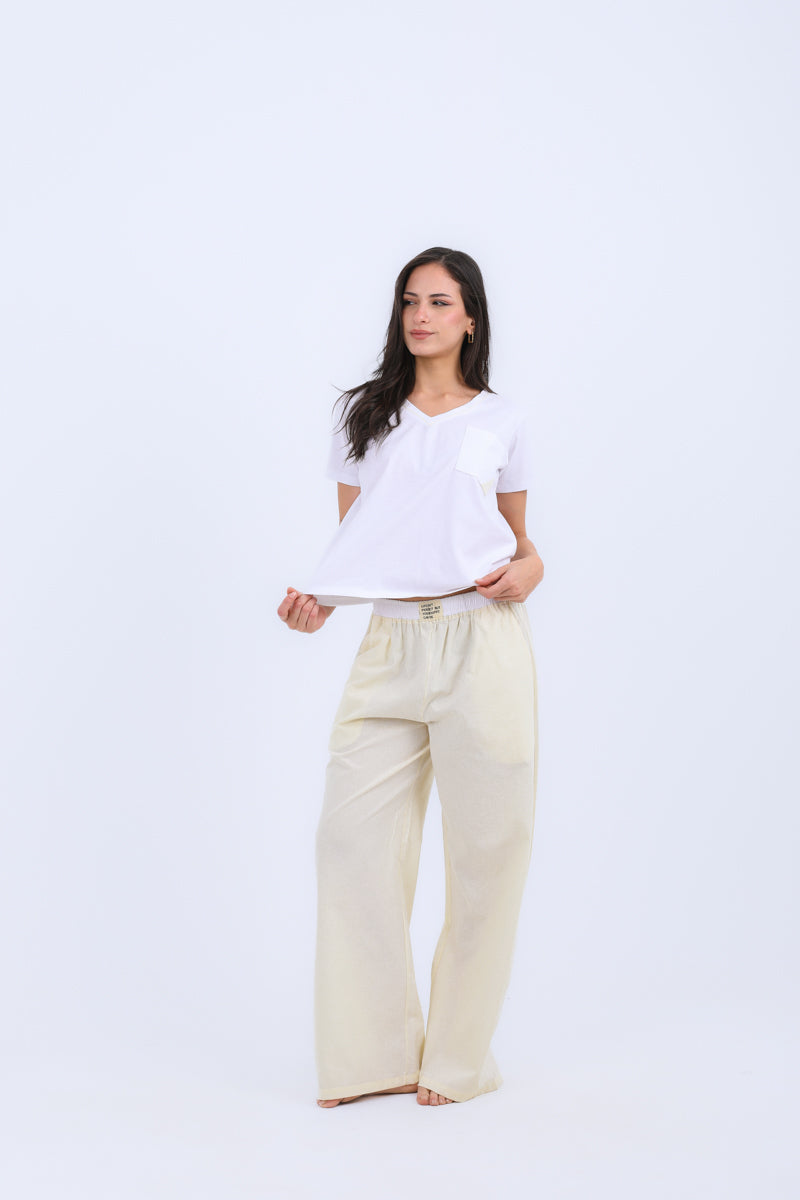 HS 111- Strip Pants WIth basic Shirt