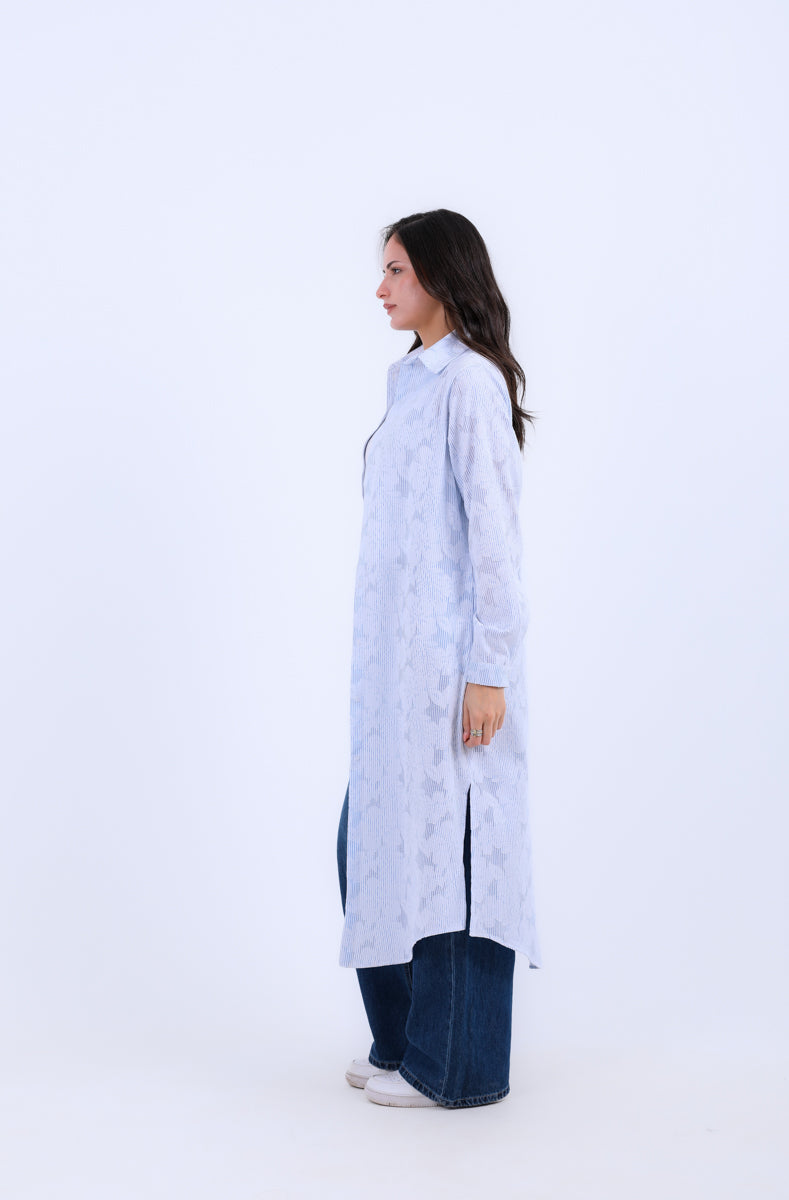Cloud Bloom Shirt Dress