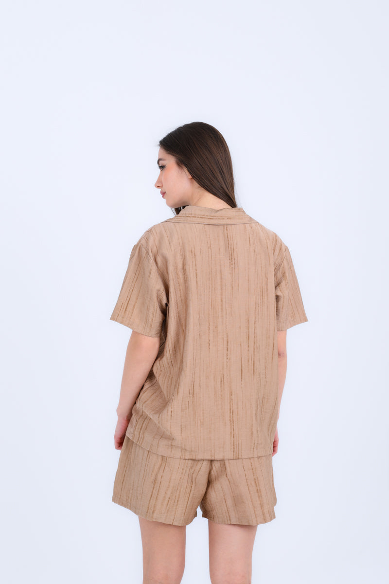 HS 101 - Solid Cotton Short Sleeve Night Suit Set