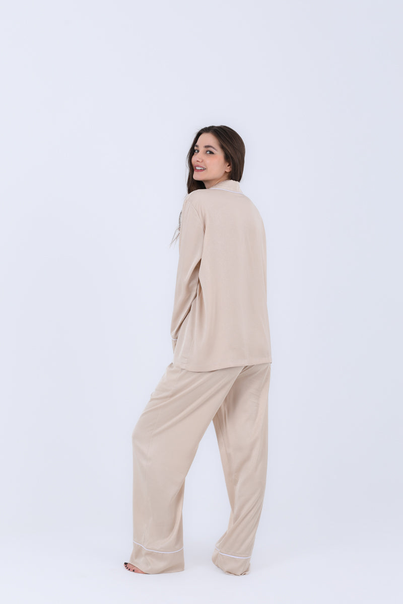 Hs 108-Soft Touch Long Sleeve Pajama Set
