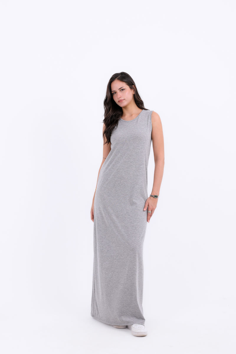 Sleeveless Cotton Basic Dress