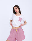 HS 104- Stripe Short Comfort Pajama Set