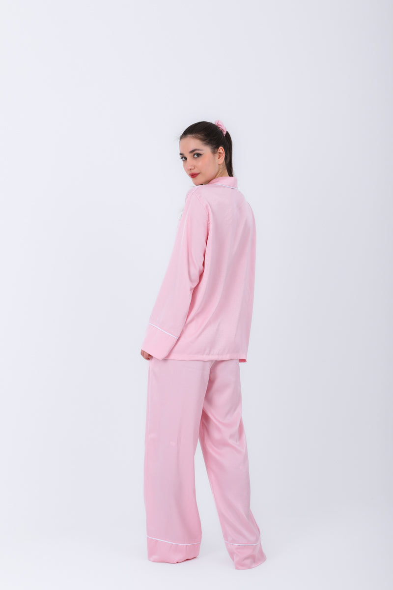 Hs 108-Soft Touch Long Sleeve Pajama Set