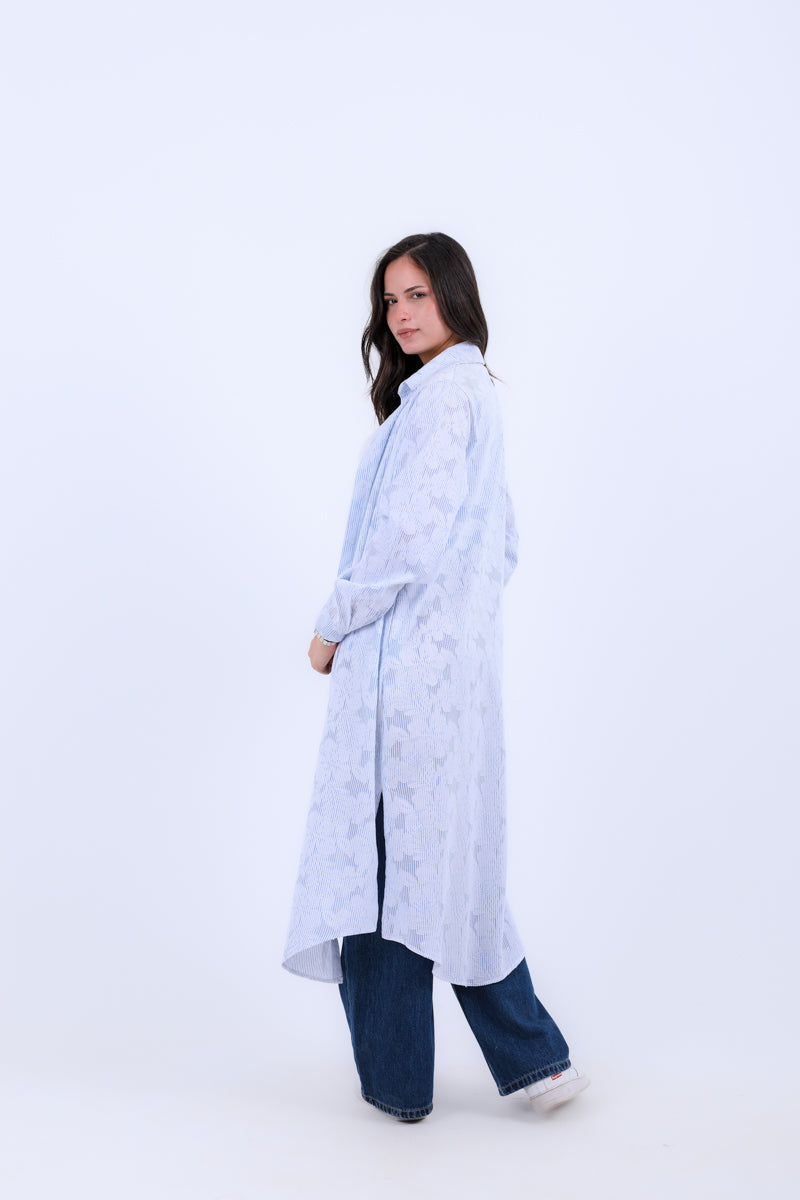Cloud Bloom Shirt Dress