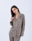 Hs 108-Soft Touch Long Sleeve Pajama Set
