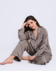 Hs 108-Soft Touch Long Sleeve Pajama Set