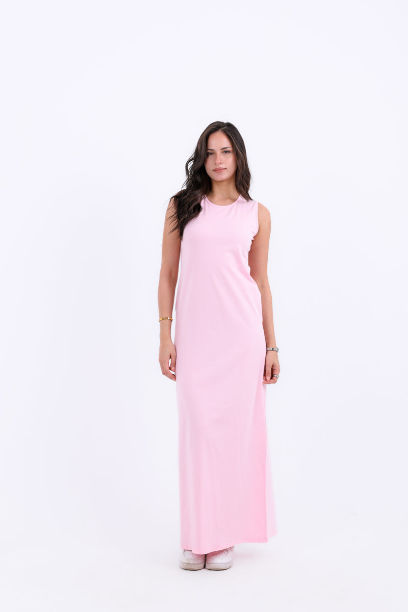 Sleeveless Cotton Basic Dress