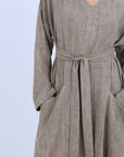 Dress With Two Pockets With Belt
