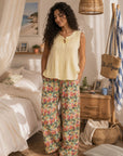 HS 107- Flowery Soft  Pants with Top