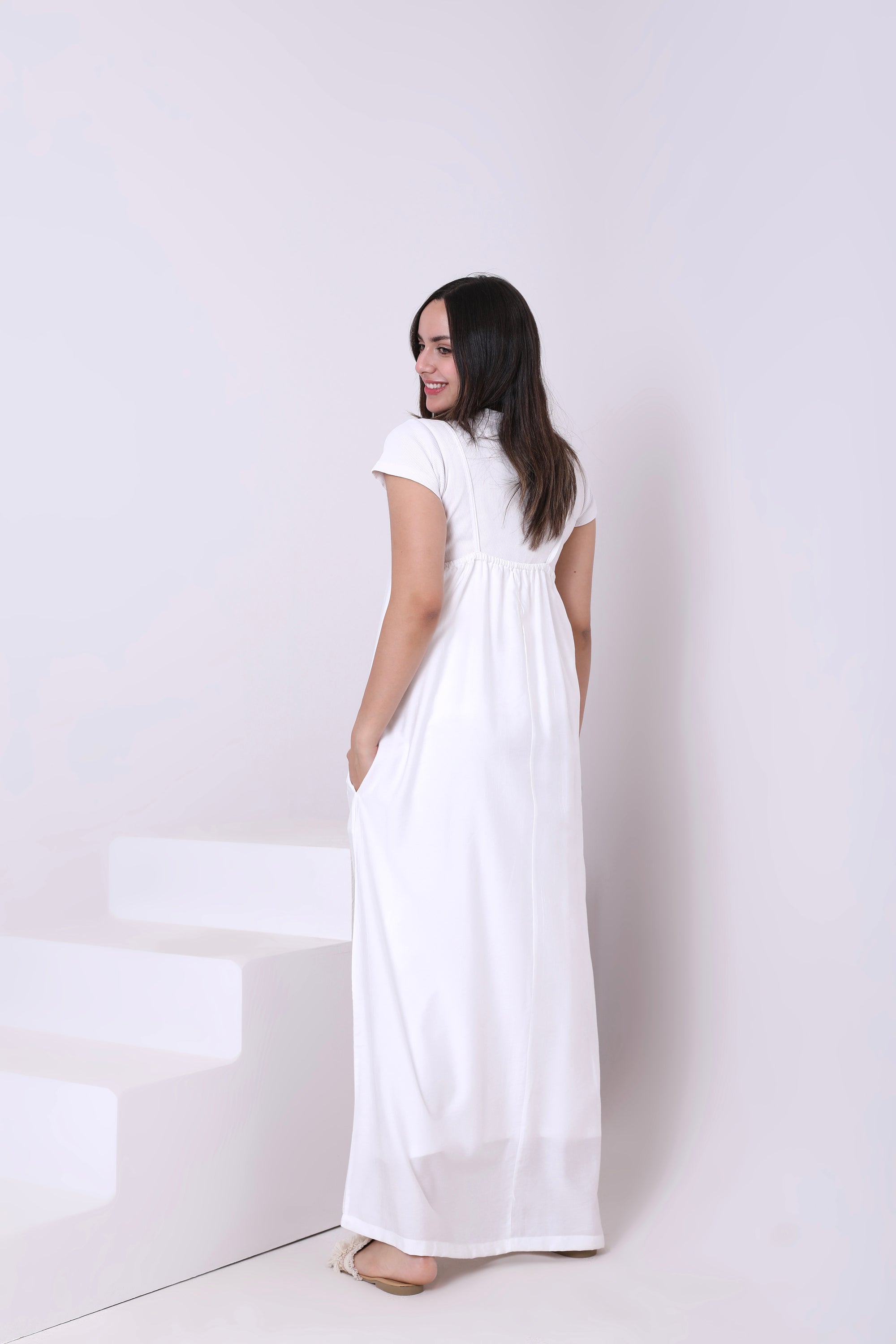 Sleeveless Linen Blend Dress