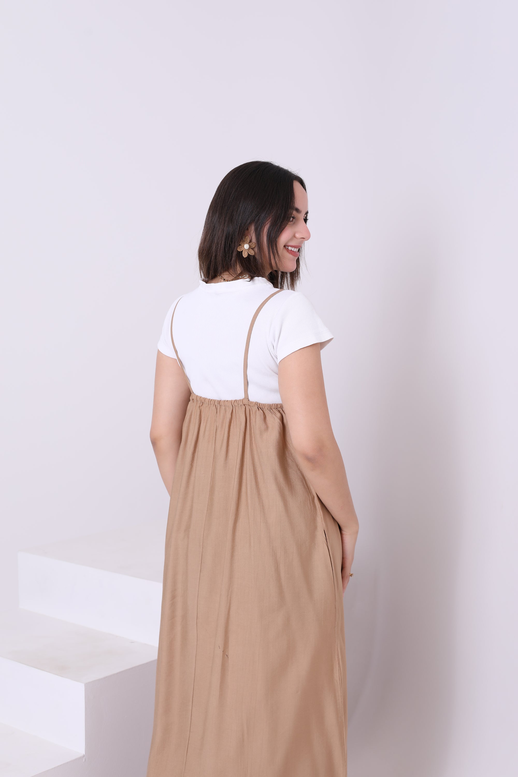 Sleeveless Linen Blend Dress