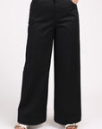 Wide Leg Gabardine Pants B13